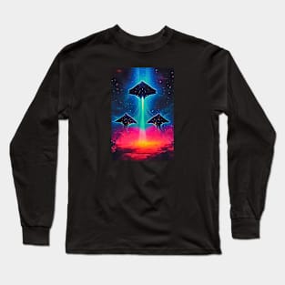 Stingrays in Space (Close Up Version), Nebula Navigators Long Sleeve T-Shirt